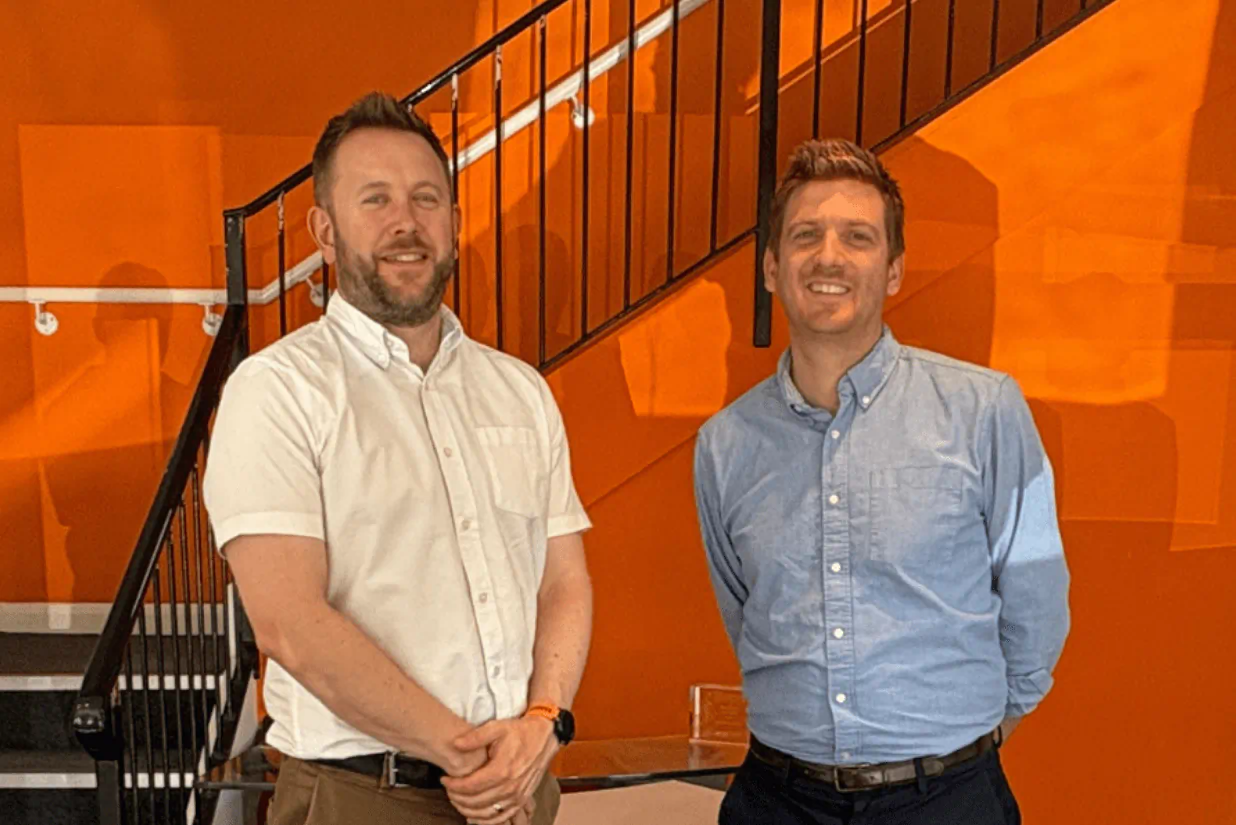 Chris Harrison, Managing Director of Dynamic Load Monitoring, with the company's Chairman, Martin Halford